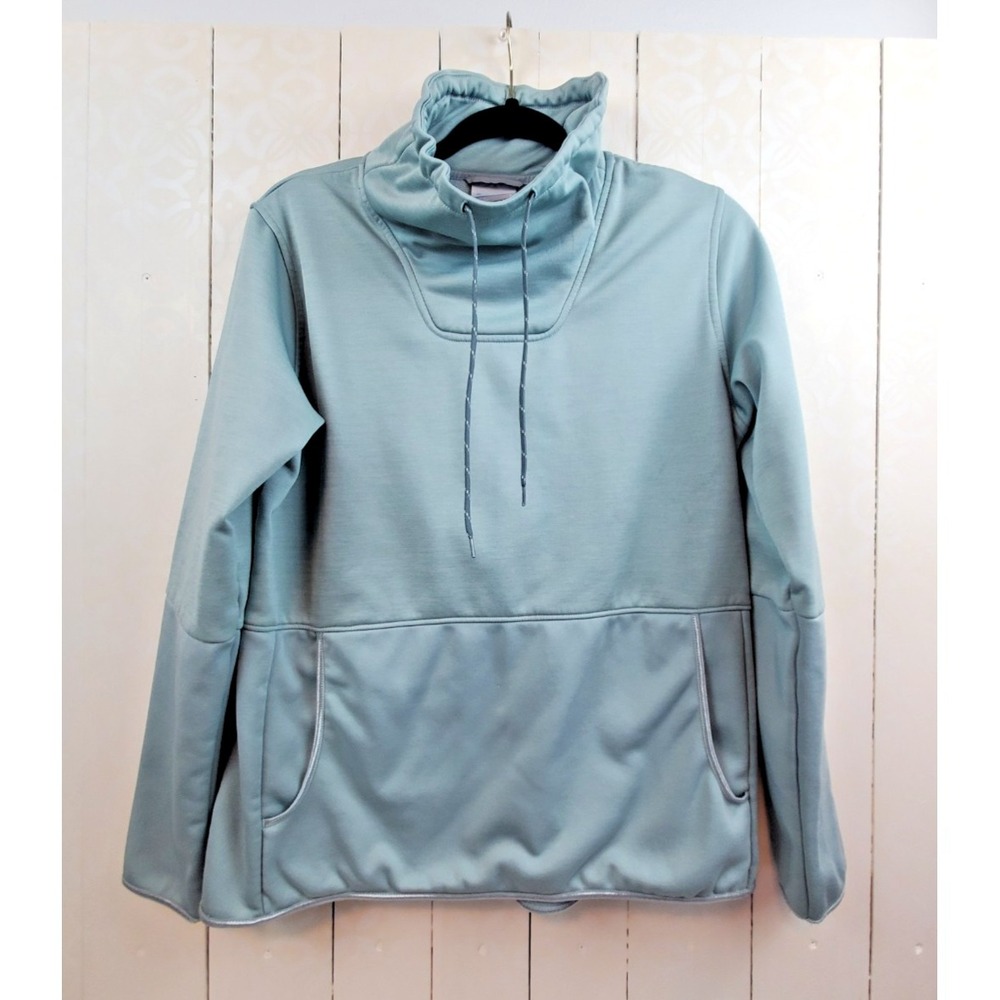 Womens Large Seafoam Green Water Resistant Funnel Neck Pullover Columbia - Picture 2 of 9